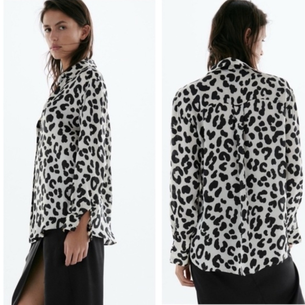 Zara Leopard Print Blouse